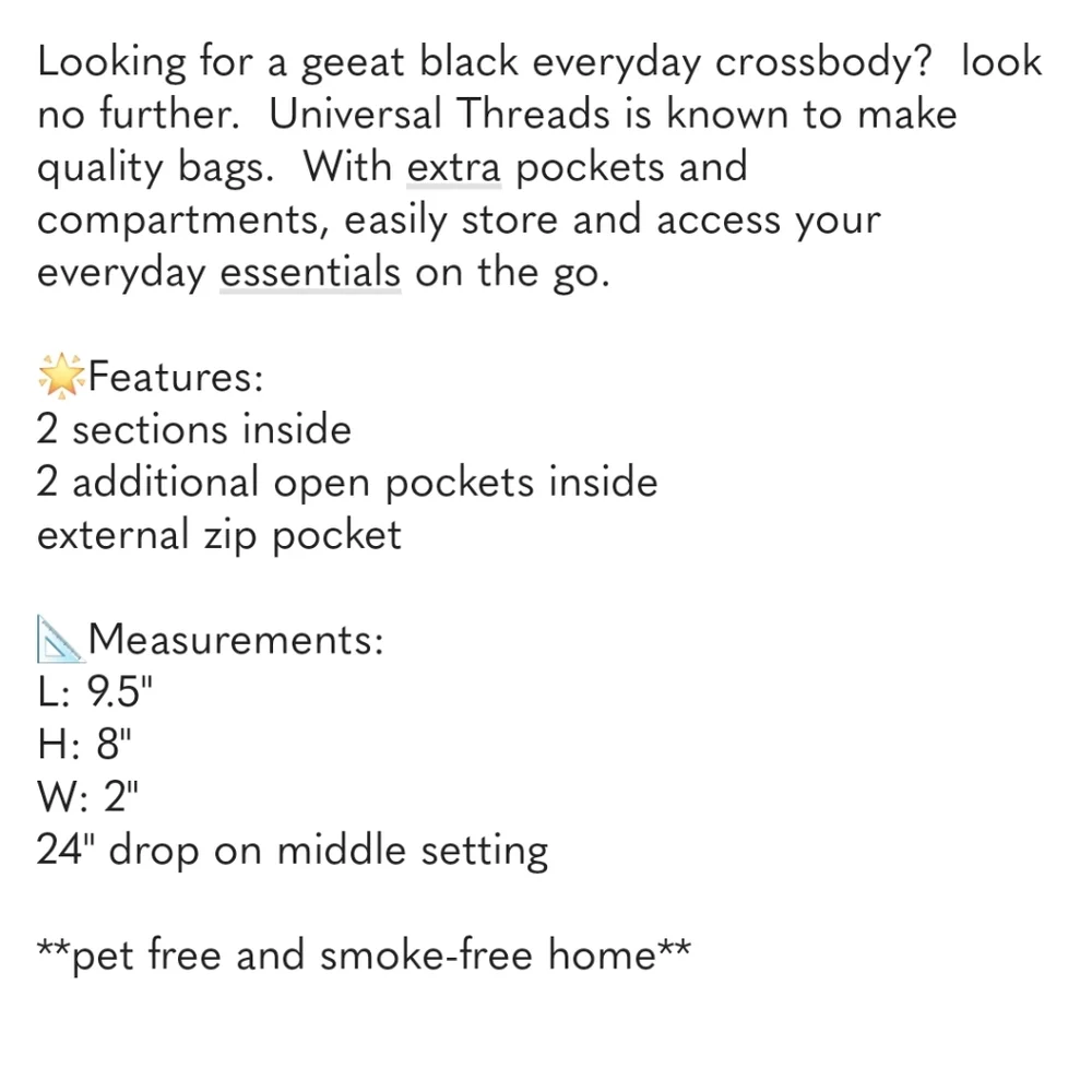 NWT Black  Crossbody - Picture 10 of 11